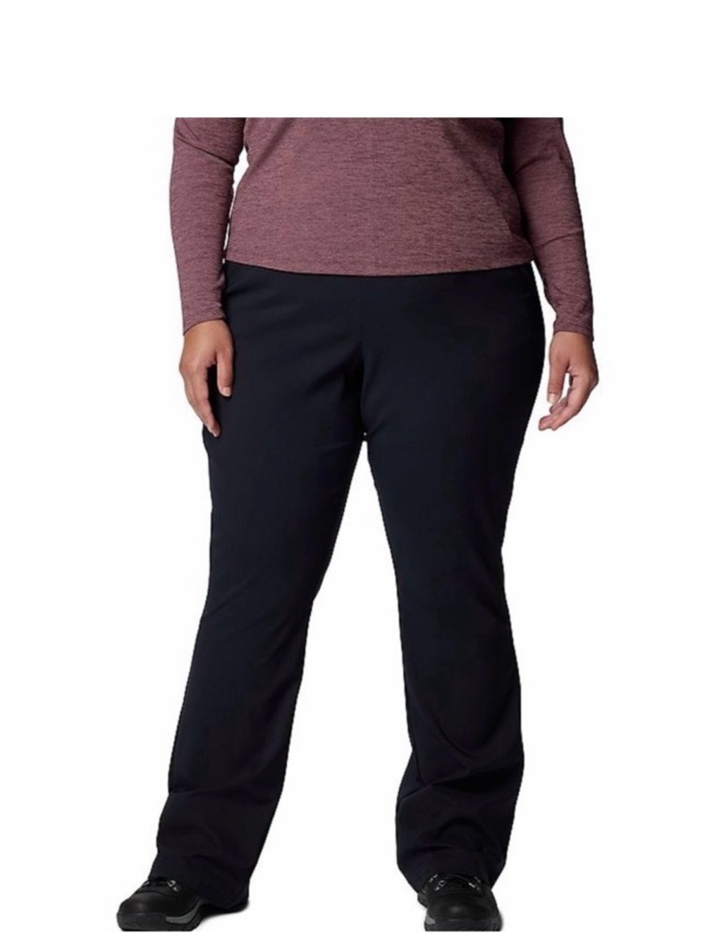 Columbia Women's Black Straight Leg Pull On Pants Gym Hiking Travel XXL 2XL